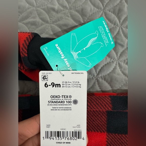 Carter's Checkered Moose Footie - Picture 5 of 5